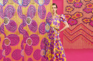 LOTTIE DRESS ACID FLOWERS YELLOW - CELIA B
