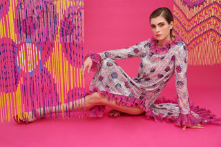 ZANDRA DRESS SILVER - CELIA B