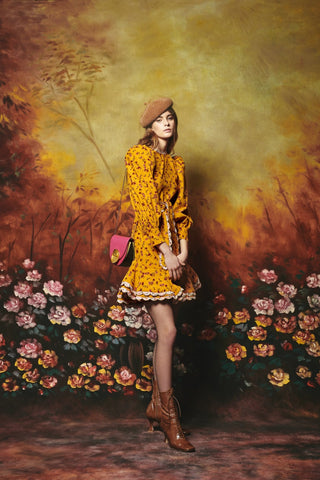 ALDER DRESS YELLOW COTTON - CELIA B